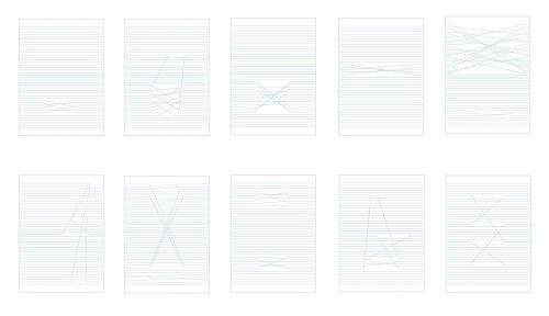 Problems in writing - Digital prints (Installation of 10 pieces)