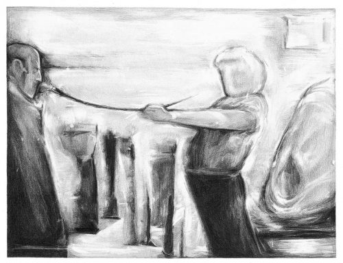 The Sculptor - Pencil on paper