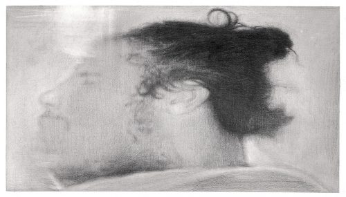 Under water Portrait (Kostas Skla) - Pencil on paper