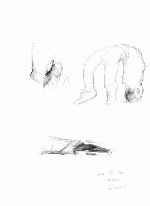 Study for The Magician - Pencil on paper