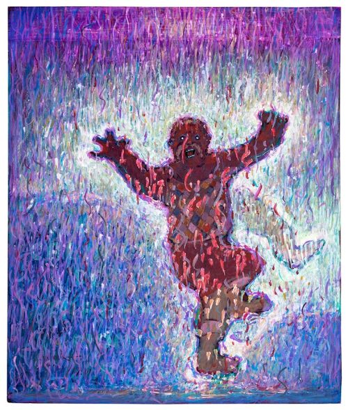 War - Acrylic paint and markers on soft cardboard